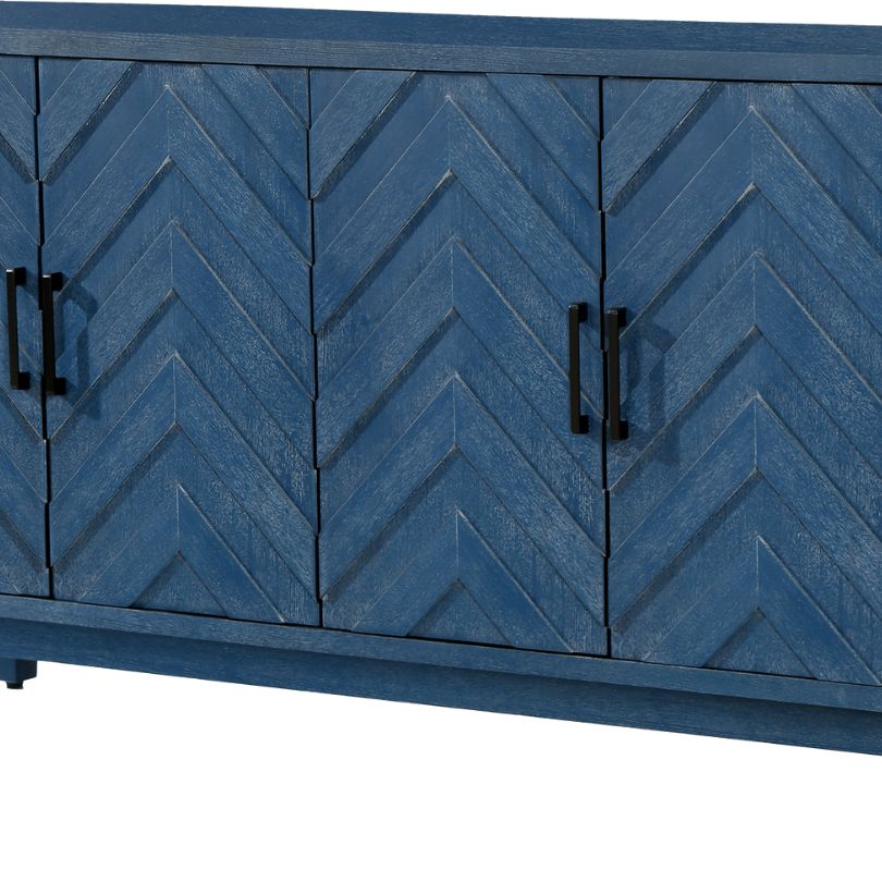 AntiqueVintageNavyBlueSideboardCabinetwith4Doors_6.jpg Antique vintage navy
