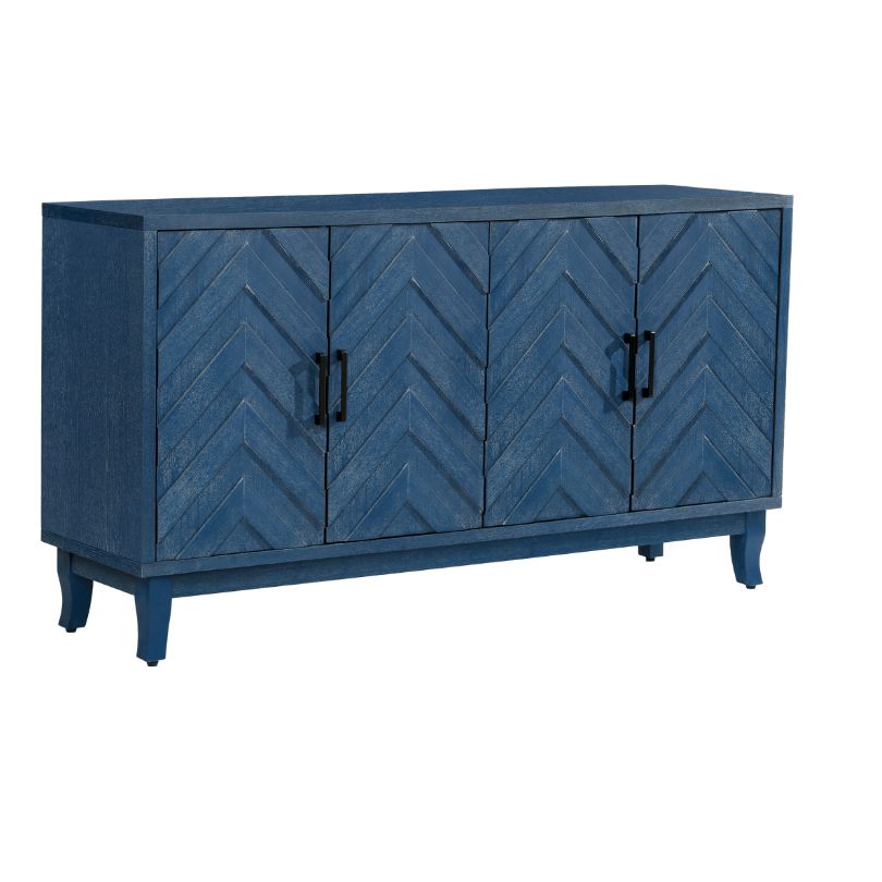 AntiqueVintageNavyBlueSideboardCabinetwith4Doors_9.jpg Antique vintage