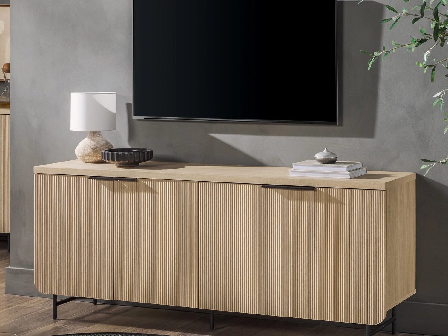 Modern fluted sideboard