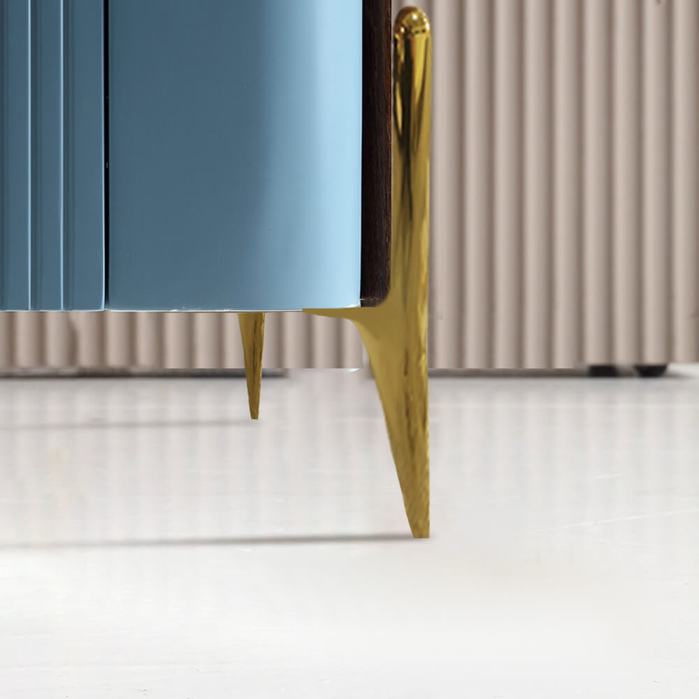 Modern Luxe Navy Blue Sideboard Buffet with 4-doors