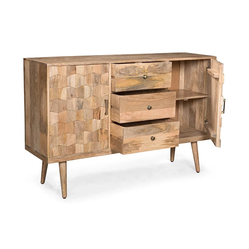 ModernMangoWoodRusticSideboardwith3Drawersand2Cabinetsin3DTileWeaveDesign_11.jpg Modern mango wood rustic sideboard