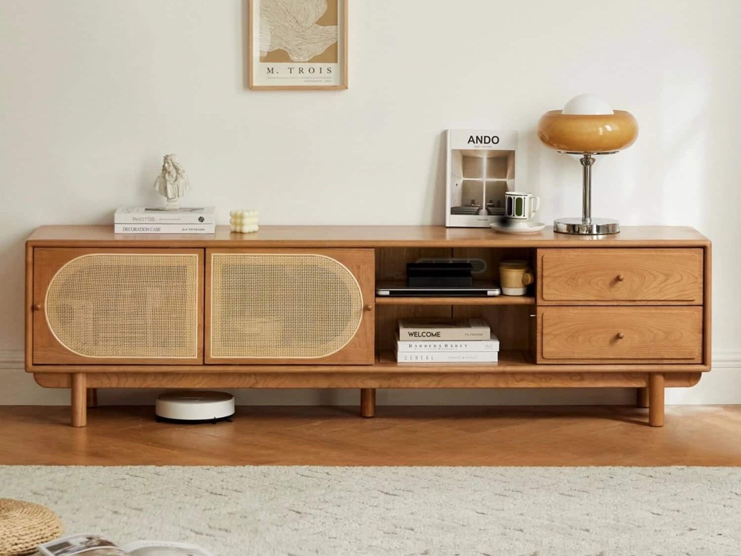 Nordic-Rectangular-Wood-TV-Stand-with-Rattan-Slide-Doors-and-Drawers_1.jpg Nordic