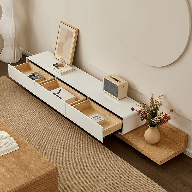 Scandinavian Extendable TV Stand in Solid Wood