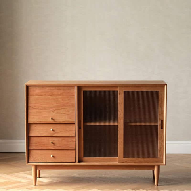 SolidWoodSideboardCabinetwithDrawerandGlassDoor-2.jpg Solid wood sideboard cabinet with