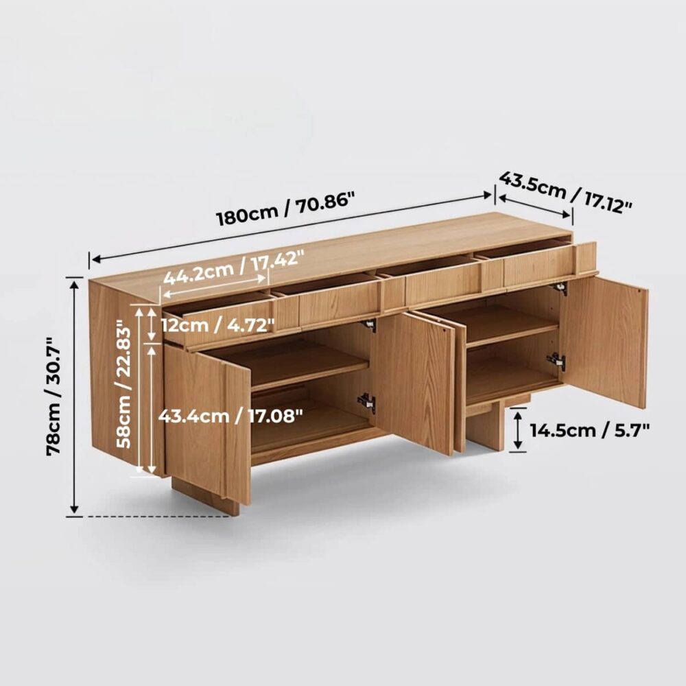 dimension_diagram_oak_sideboard_buffet_71_inch_wide_17_inch_deep_31_inch_high.jpg White oak sideboard buffet