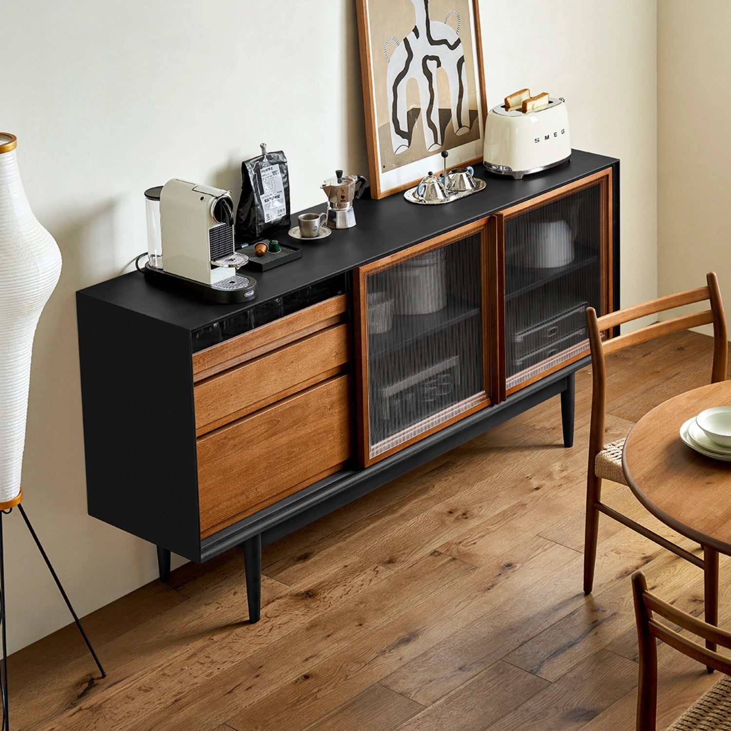 dining_room_setting_black_wood_sideboard_with_chairs.jpg Modern black and wood