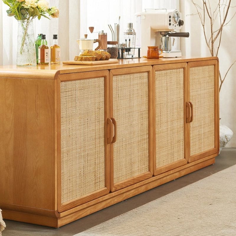 dining_room_storage_sideboard_ash_wood_rattan_panels.jpg Boho modern ash