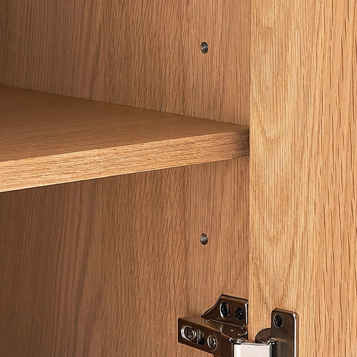 etail_view_oak_veneer_cabinet_shelf_hinge_hardware.jpg Close-up of a