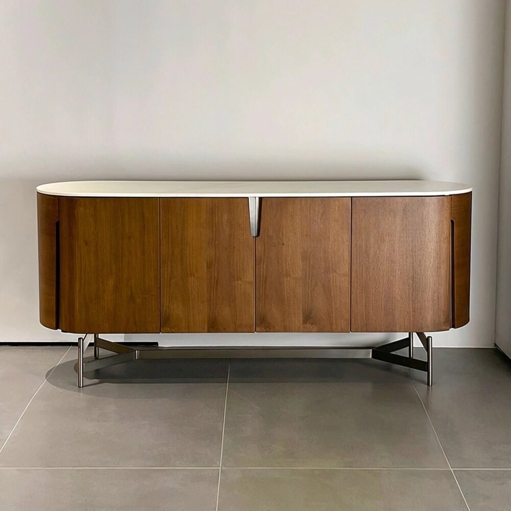 Modern luxury oval walnut