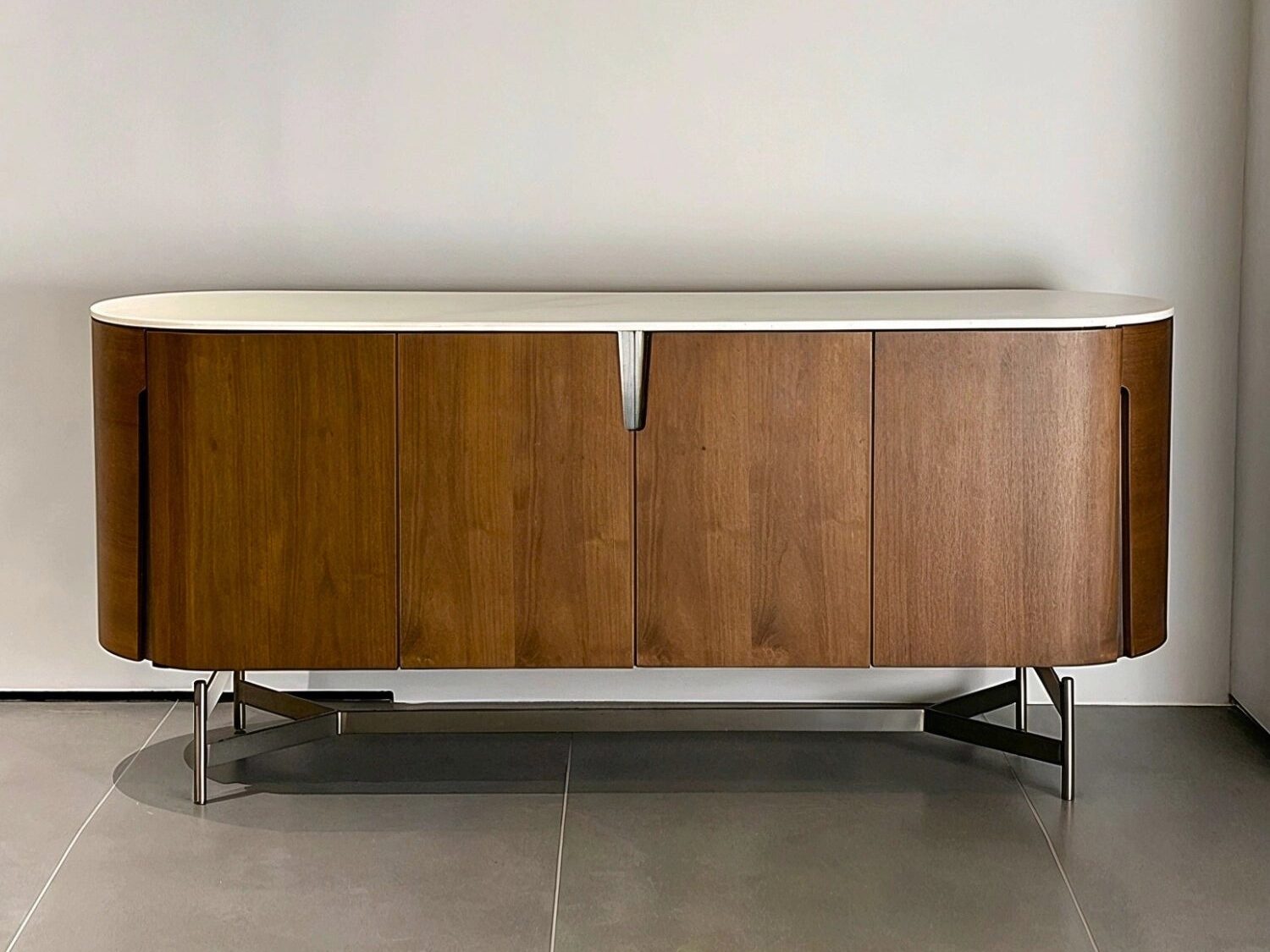 modern_luxury_oval_sideboard_walnut_marble_front.jpg Modern luxury oval walnut