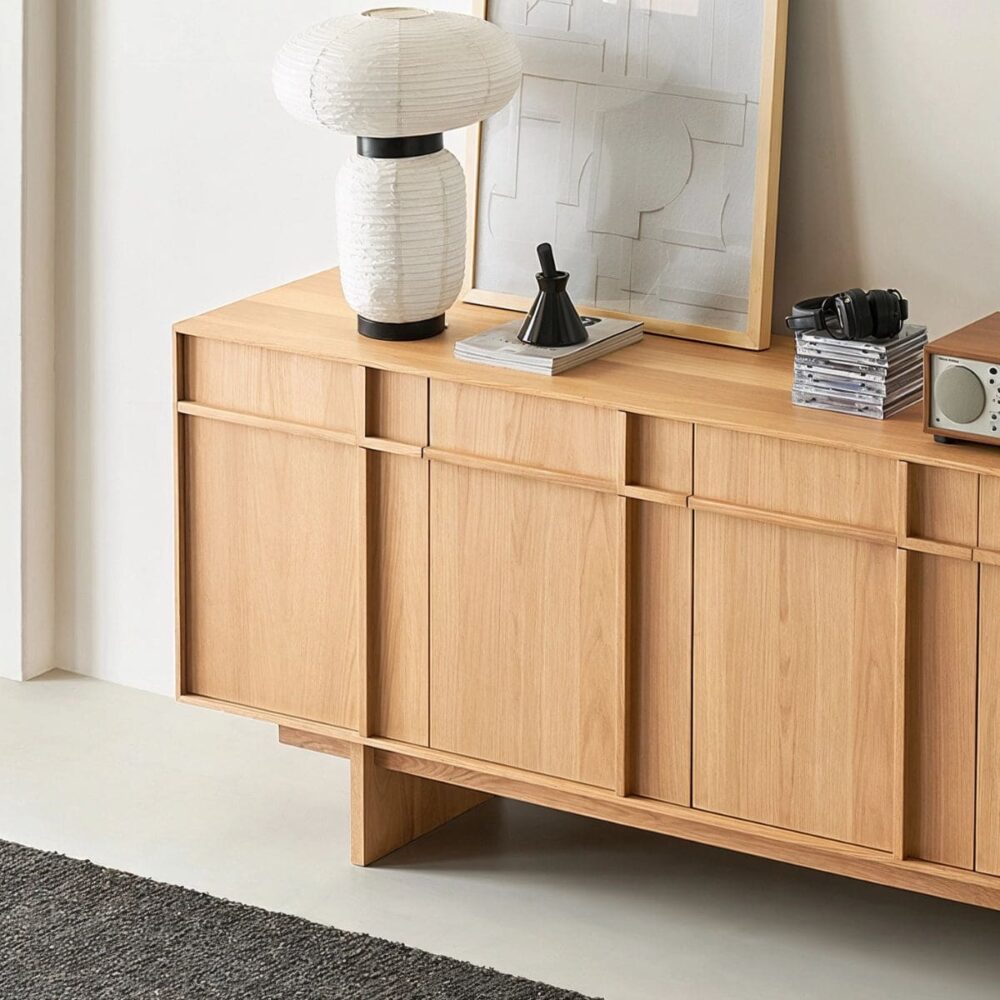 natural_oak_cabinet_white_lamp_abstract_frame_stacked_cds.jpg Modern white oak sideboard buffet