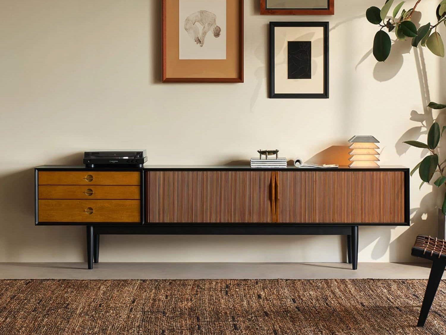 retro_walnut_black_frame_mid_century_modern_tv_stand_front_view.jpg Retro walnut and black frame