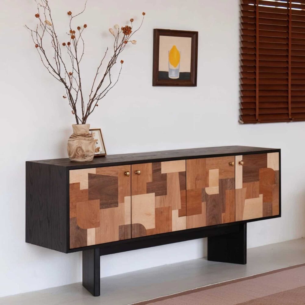 side_view_patchwork_wood_sideboard_abstract_solid_wood_black_ash_frame.jpg Side view