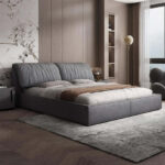Lex bed with minimalist Scandinavian