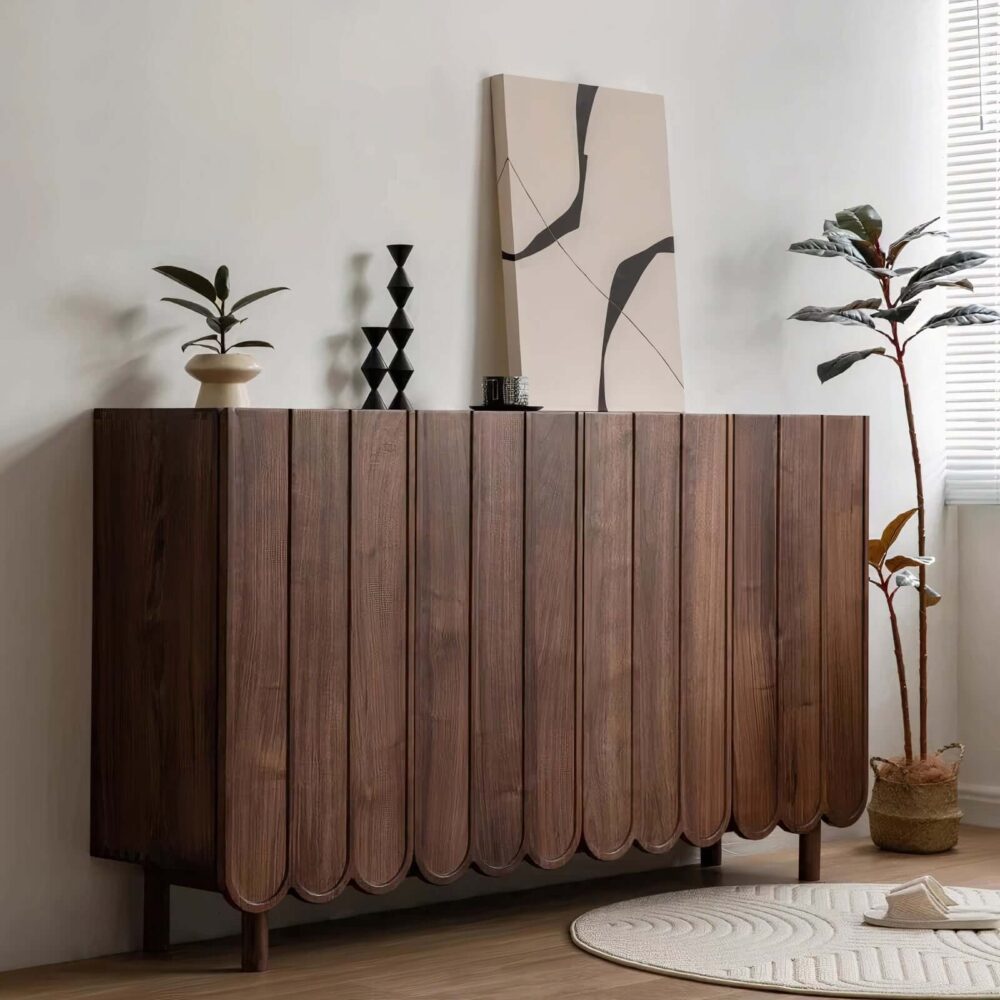 Bella wood console cabinet with