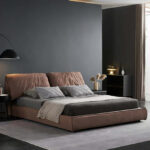 Lex bed with minimalist Scandinavian
