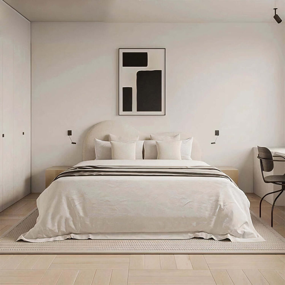 Myra bed upholstered