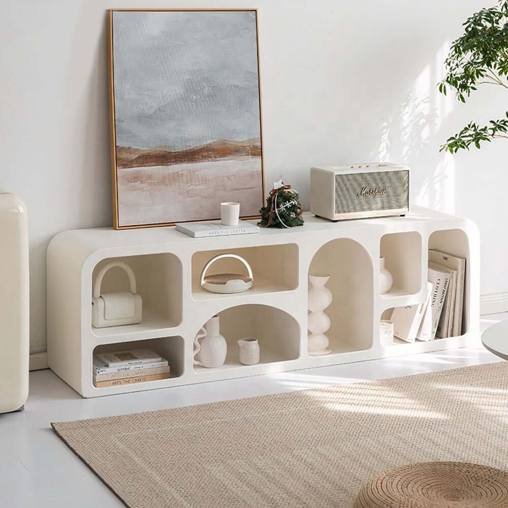 White Eliza cabinet with six