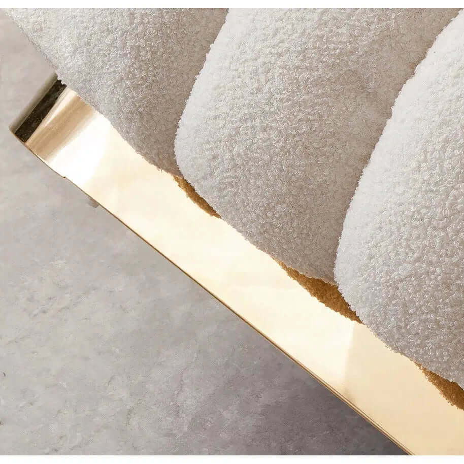 Cream boucle Eden armchair with