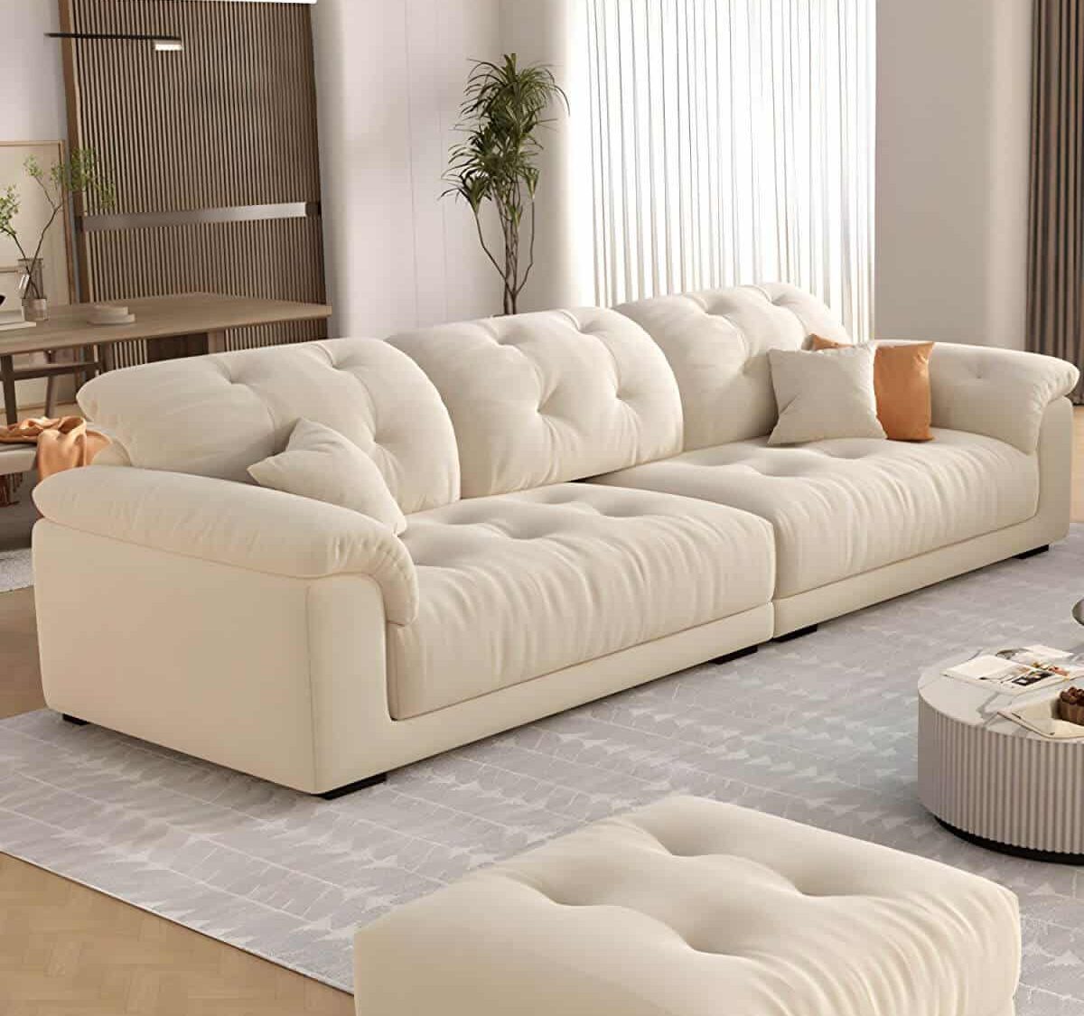 Modern beige polyester blend