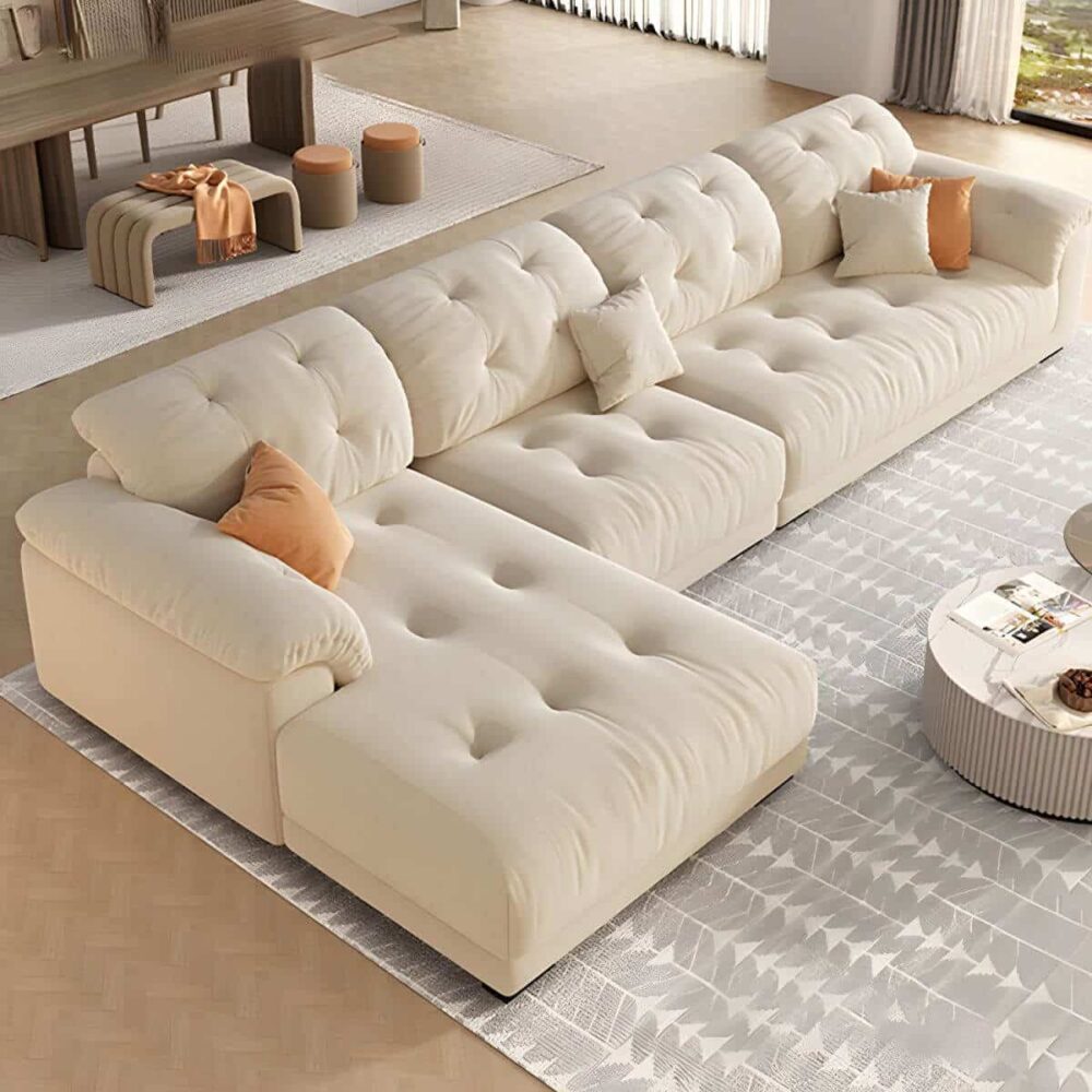 78ddd7f1391ff2456a2cebd943e552f3.jpg Modern beige polyester blend sofa
