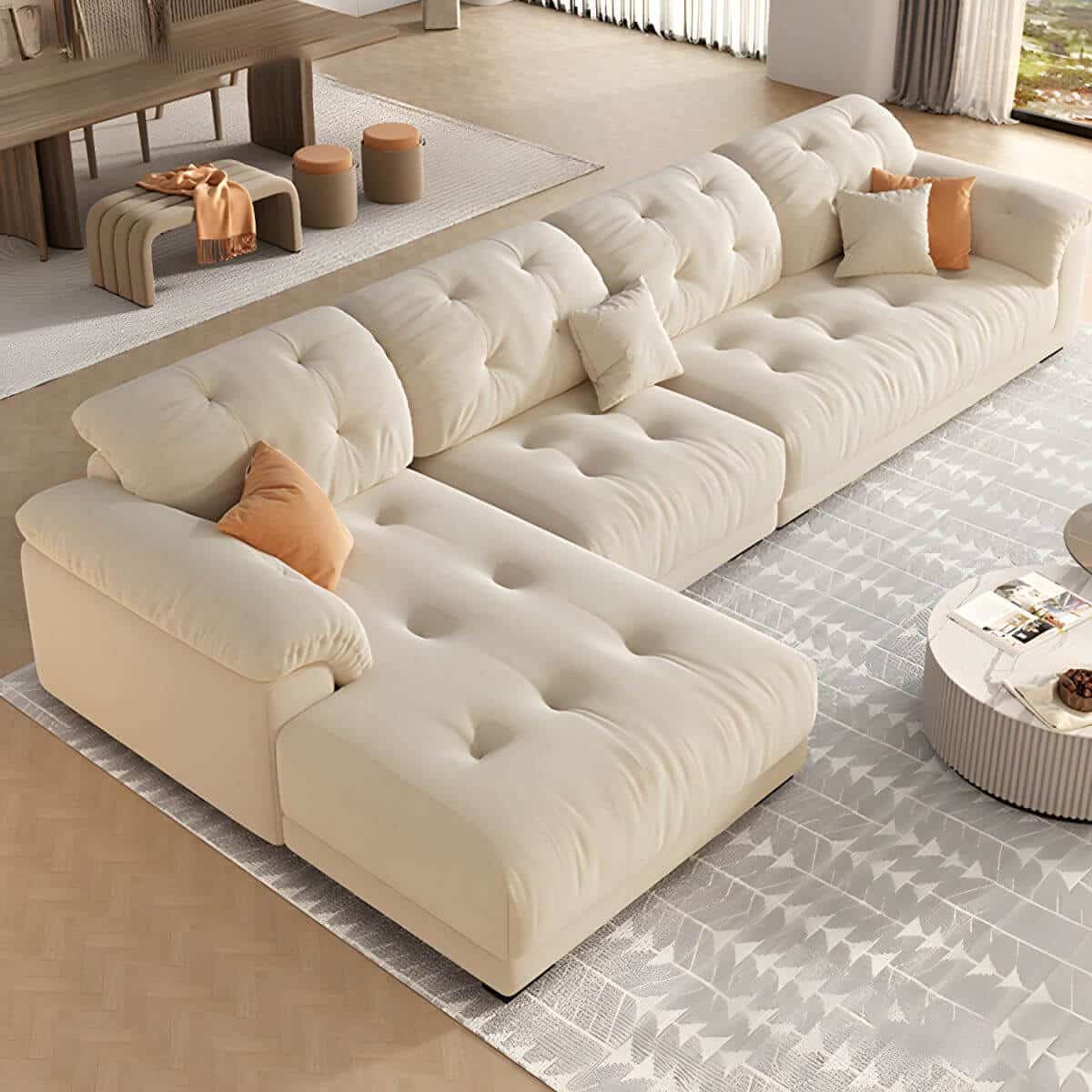 78ddd7f1391ff2456a2cebd943e552f3.jpg Modern beige polyester blend sofa