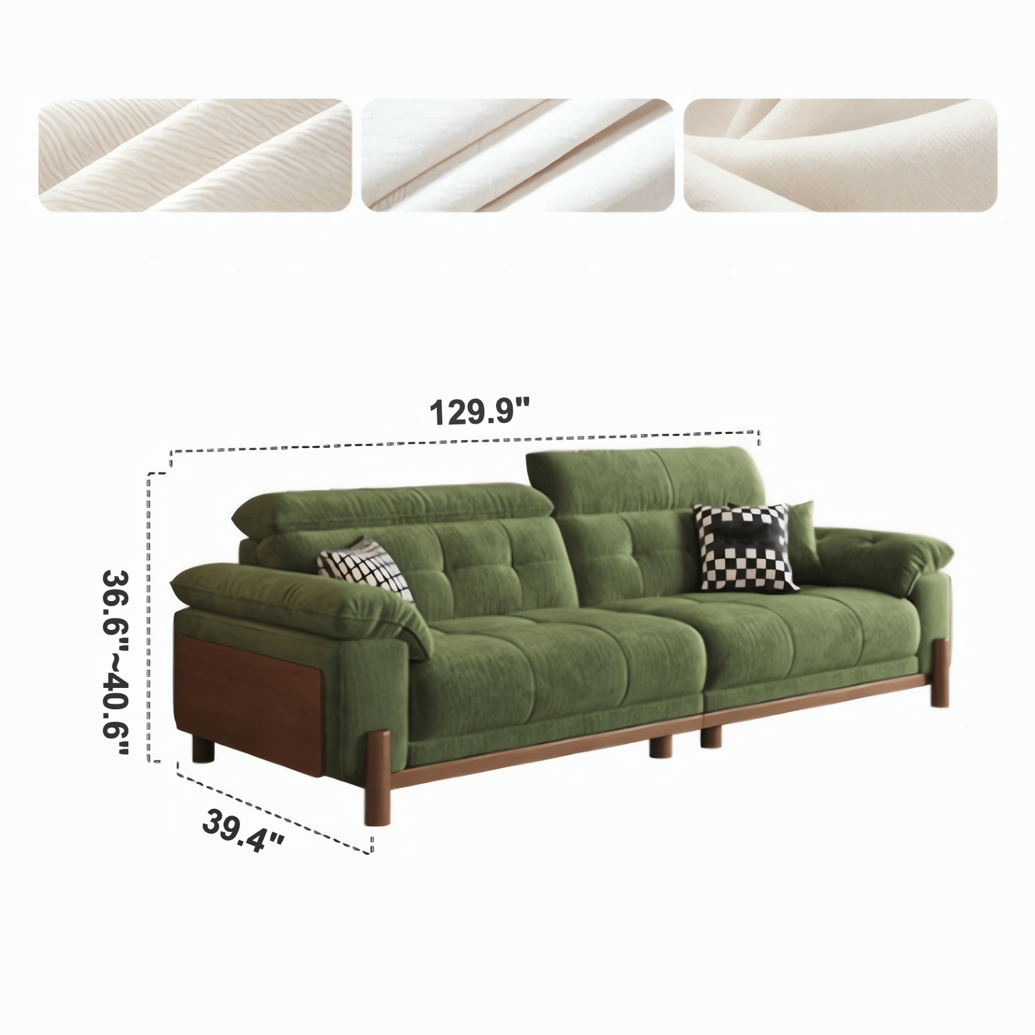vintage-green-chenille-sofa-with-adjustable-headrest-0853.png Vintage green chenille