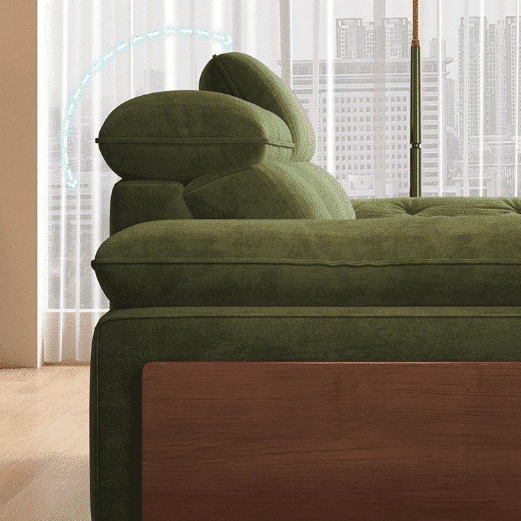 vintage-green-chenille-sofa-with-adjustable-headrest-4620.png Vintage green chenille sofa