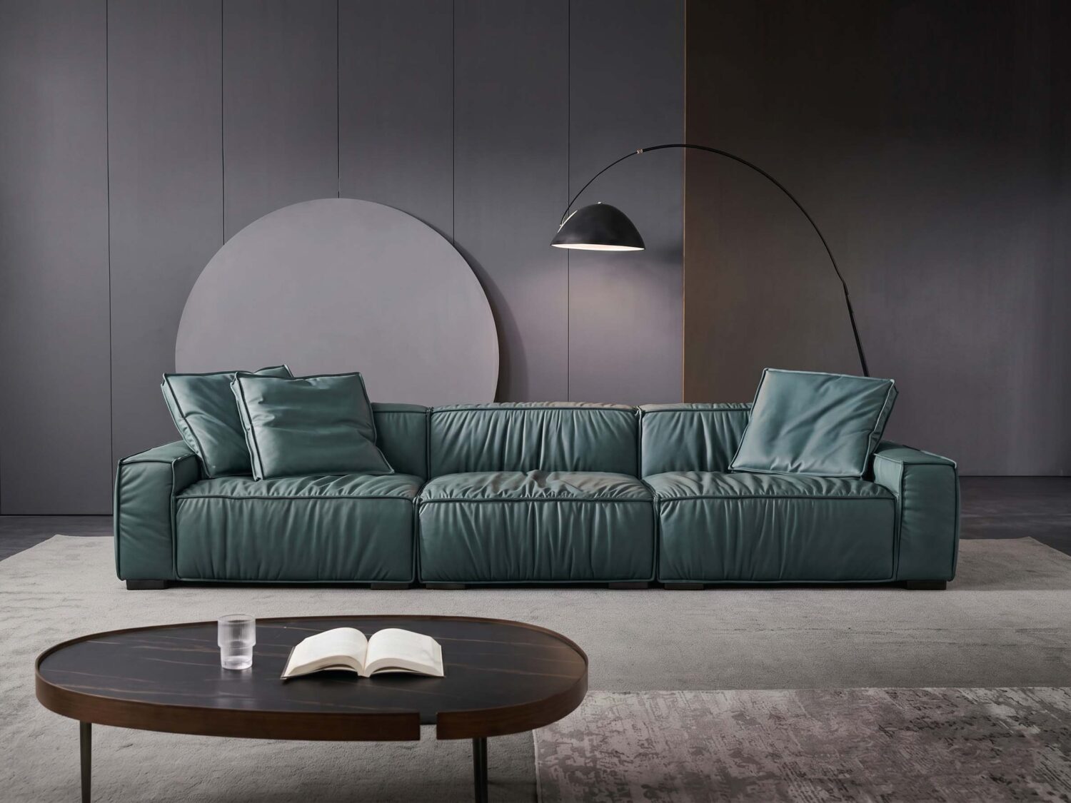 The Jazlyn Vegan Leather Sofa