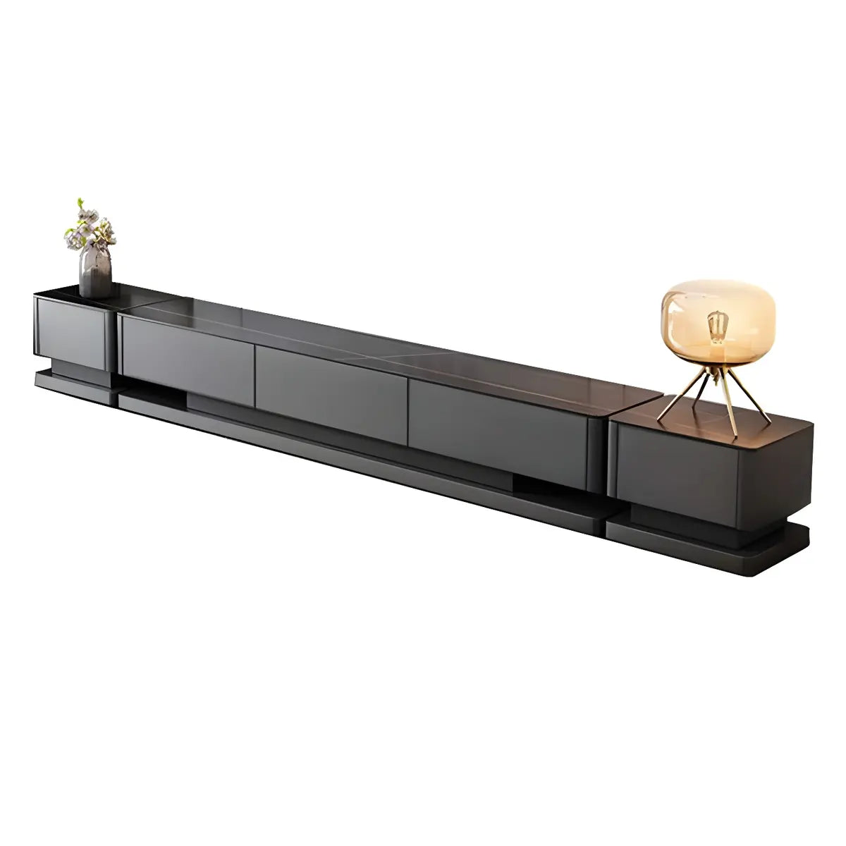 black-stone-rectangle-enclosed-storage-drawers-tv-stand-5 Black Stone Rectangle Enclosed Storage Drawers Tv Stand 5