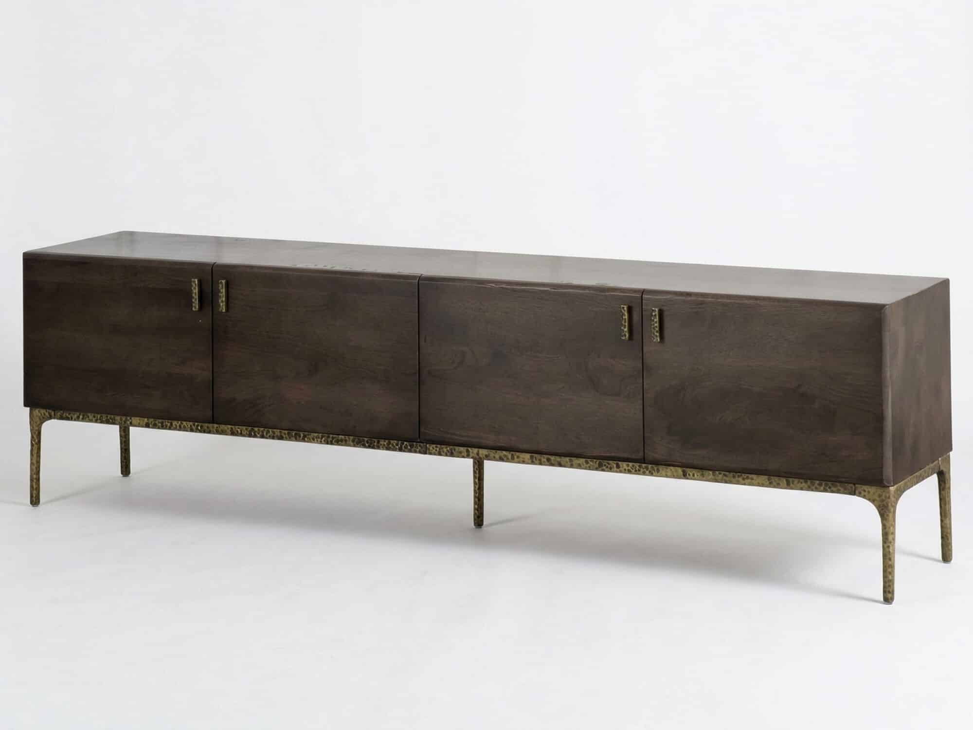 Brown Long Espresso Wood Tone Oak Cabinet TV Stand - resized - 相册图 #1 Brown Long Espresso Wood Tone Oak Cabinet TV Stand 相册图 #1 resized