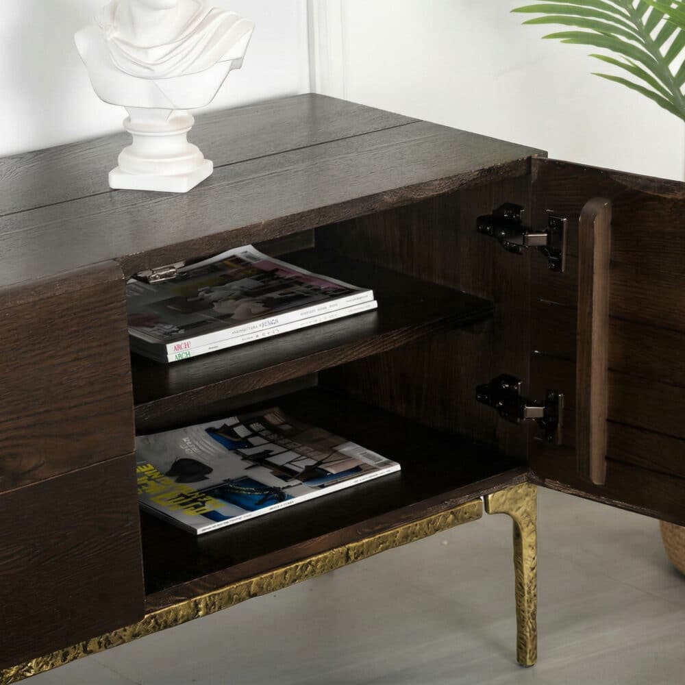 Brown Long Espresso Wood Tone Oak Cabinet TV Stand - resized - 相册图 #11 Brown Long Espresso Wood Tone Oak Cabinet TV Stand 相册图 #11 resized