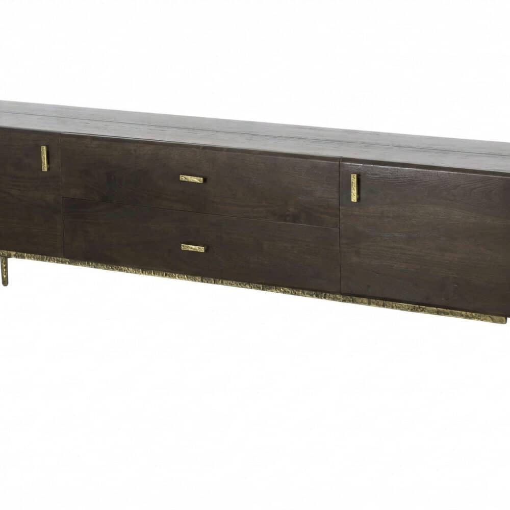 Brown Long Espresso Wood Tone Oak Cabinet TV Stand - resized - 相册图 #5 Brown Long Espresso Wood Tone Oak Cabinet TV Stand 相册图 #5 resized