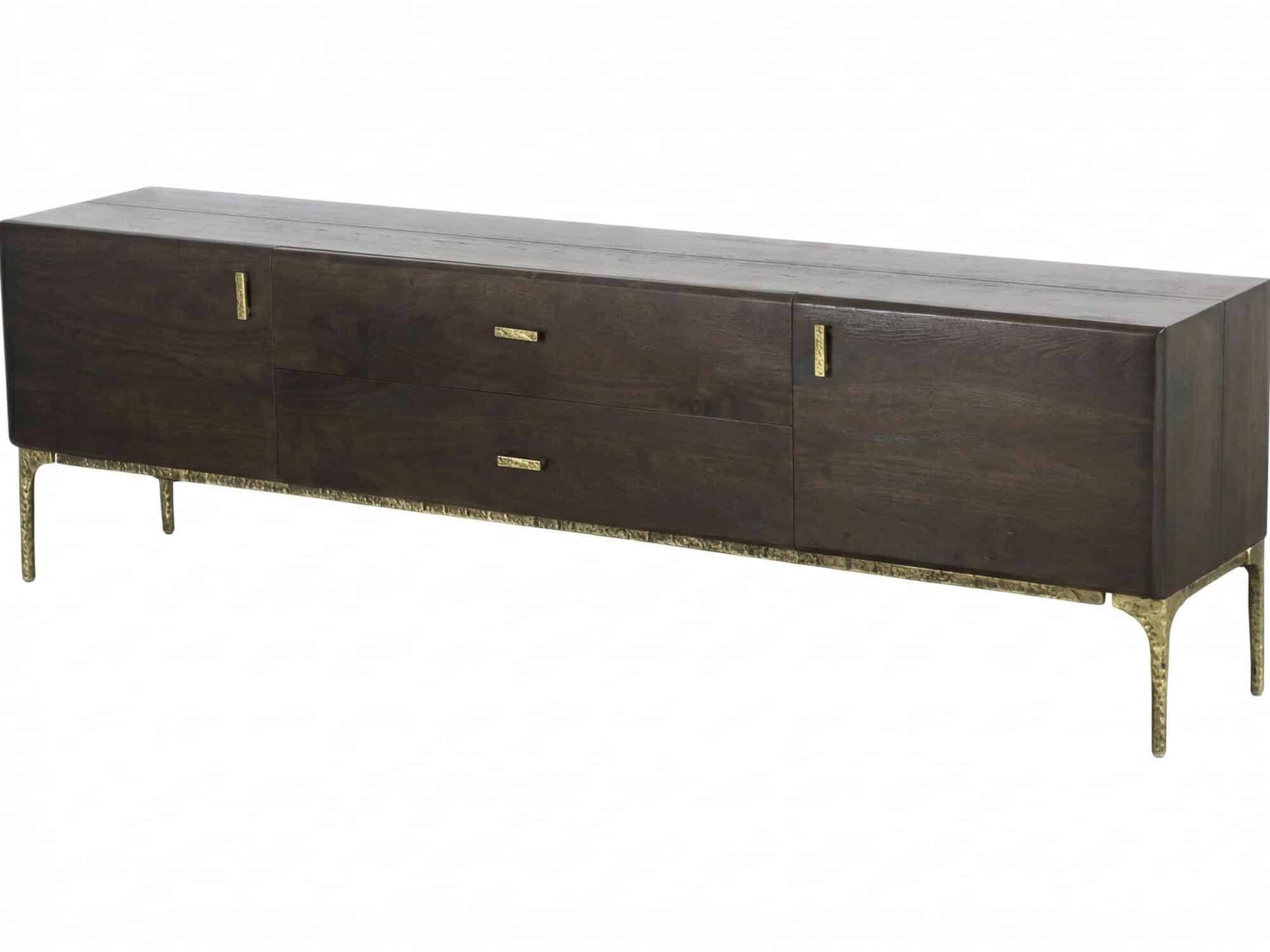 Brown Long Espresso Wood Tone Oak Cabinet TV Stand - resized - 相册图 #5 Brown Long Espresso Wood Tone Oak Cabinet TV Stand 相册图 #5 resized