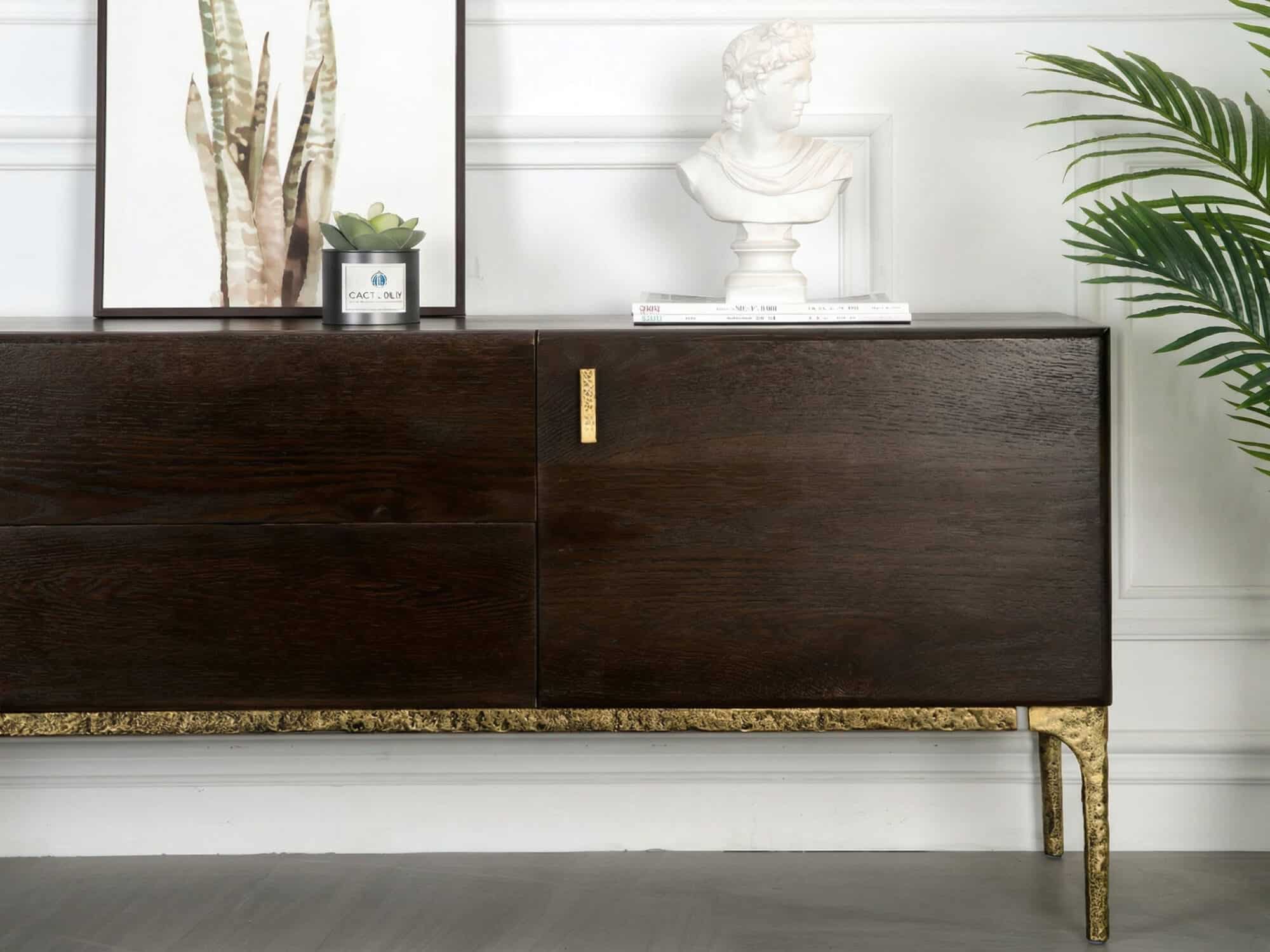 Brown Long Espresso Wood Tone Oak Cabinet TV Stand - resized - 相册图 #6 Brown Long Espresso Wood Tone Oak Cabinet TV Stand 相册图 #6 resized