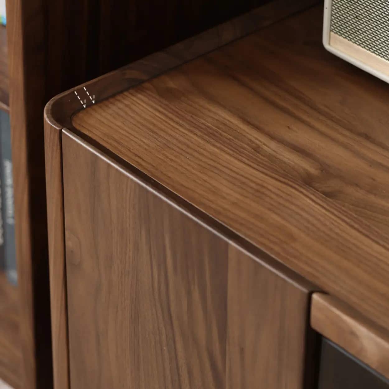 brown-walnut-wood-cabinet-drawers-shelf-long-tv-stand-6 Brown Walnut Wood Cabinet Drawers Shelf Long Tv Stand 6