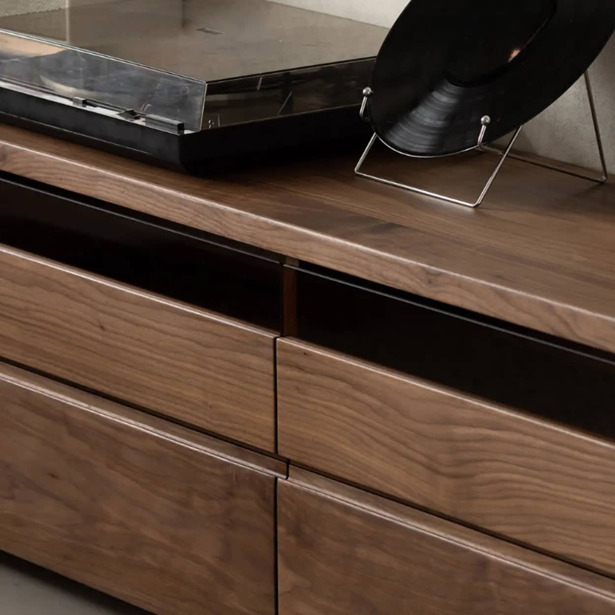 brown-walnut-wood-cabinet-drawers-shelf-long-tv-stand-9 Brown Walnut Wood Cabinet Drawers Shelf Long Tv Stand 9