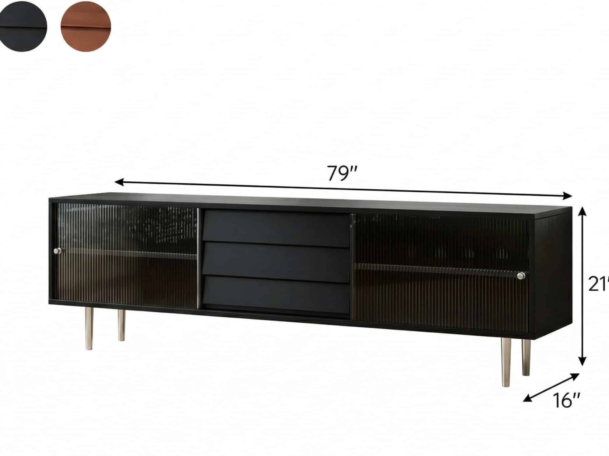 Brown Wood Enclosed Storage TV Stand with Shelves - dimensions - 相册图 #15 Brown Wood Enclosed Storage TV Stand with Shelves 相册图 #15 dimensions