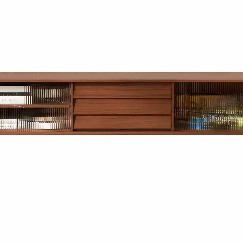 Brown Wood Enclosed Storage TV Stand with Shelves - resized - 相册图 #6 Brown Wood Enclosed Storage TV Stand with Shelves 相册图 #6 resized