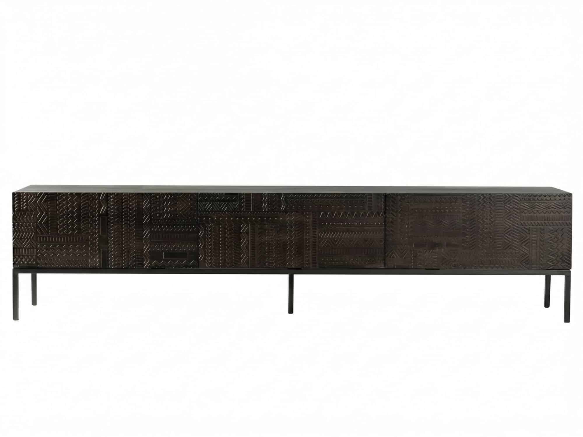 elegant-black-wood-rectangle-carving-long-tv-stand-2 Elegant Black Wood Rectangle Carving Long Tv Stand 2