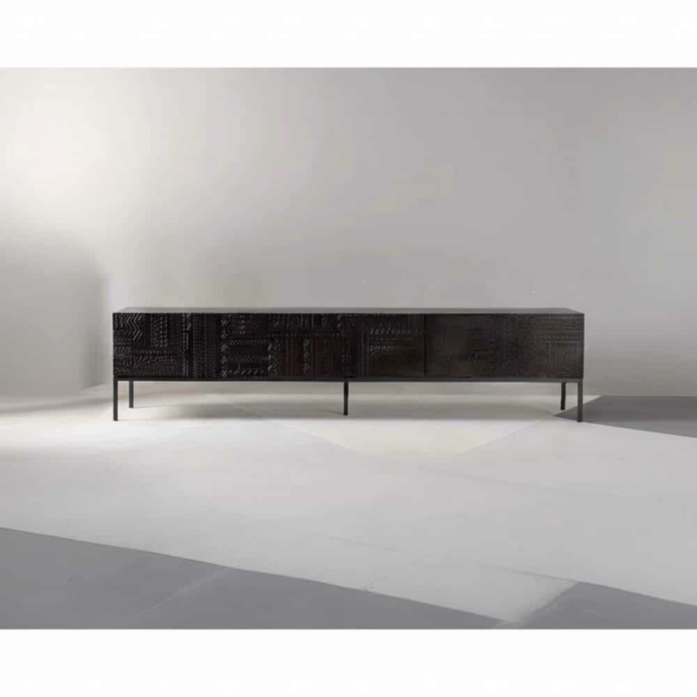 elegant-black-wood-rectangle-carving-long-tv-stand-5 Elegant Black Wood Rectangle Carving Long Tv Stand 5