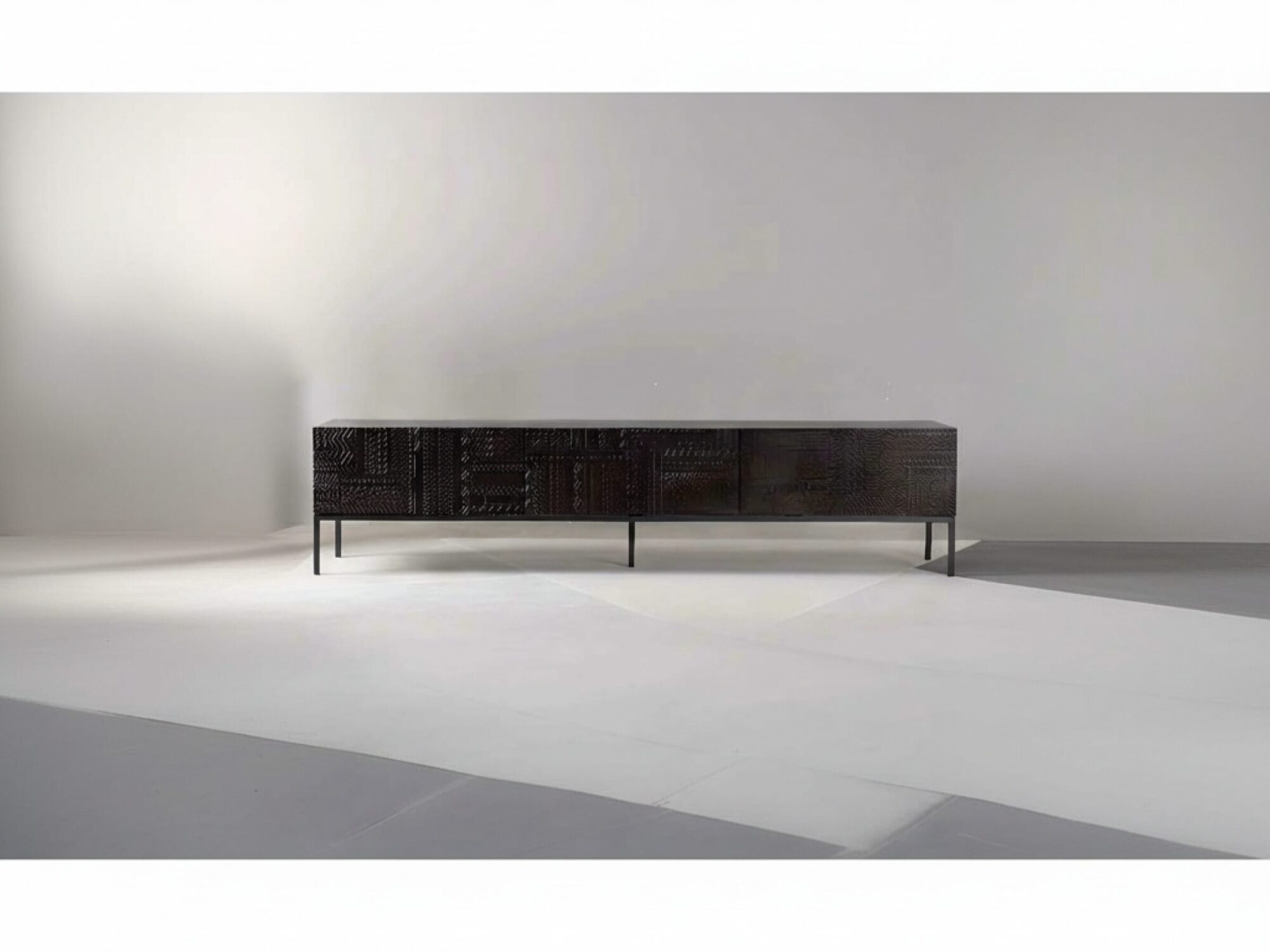 elegant-black-wood-rectangle-carving-long-tv-stand-5 Elegant Black Wood Rectangle Carving Long Tv Stand 5