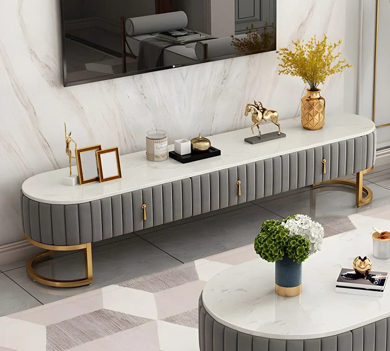 Glam Grey Marble Drawers Storage Tv Stand With Legs 1 Fdbe92ee A47d 42c7 A452 59b1752ac0ce
