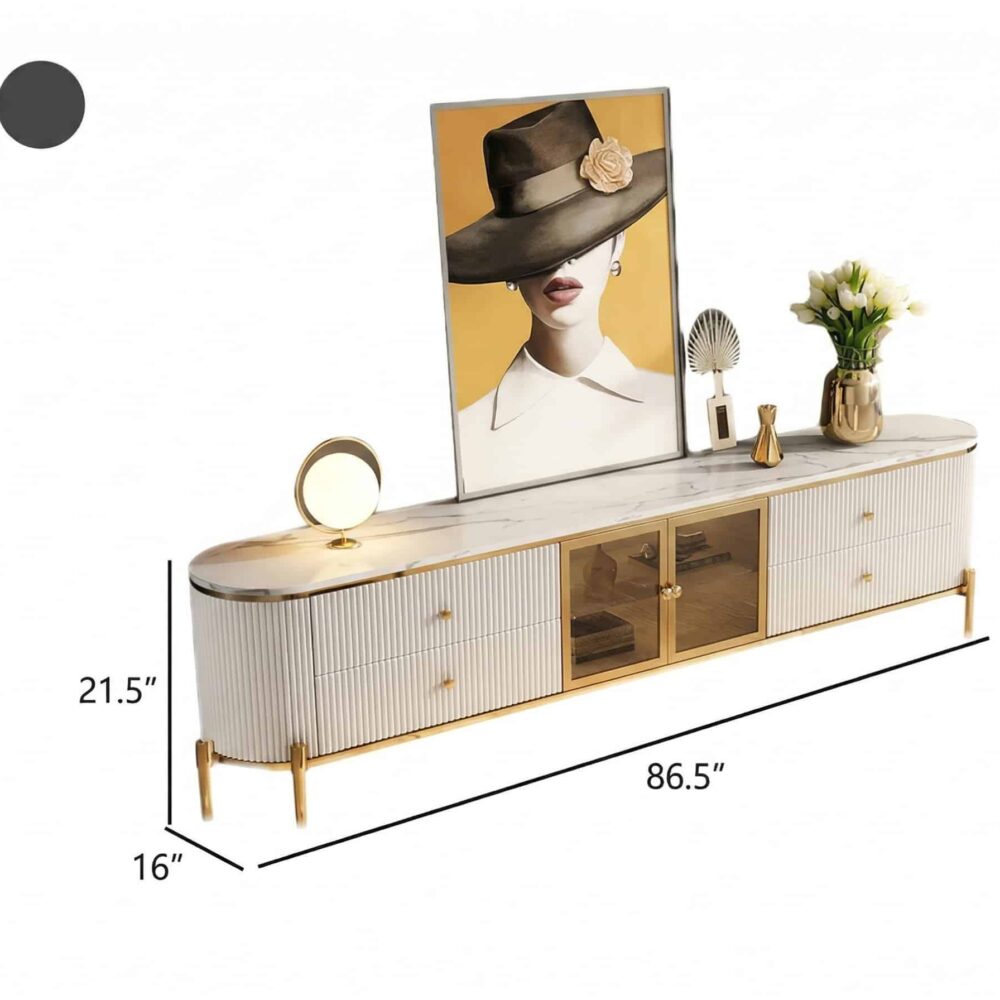 Glam Grey Stone Cabinet Shelves Drawers TV Stand - dimensions - 相册图 #10 Glam Grey Stone Cabinet Shelves Drawers TV Stand 相册图 #10 dimensions