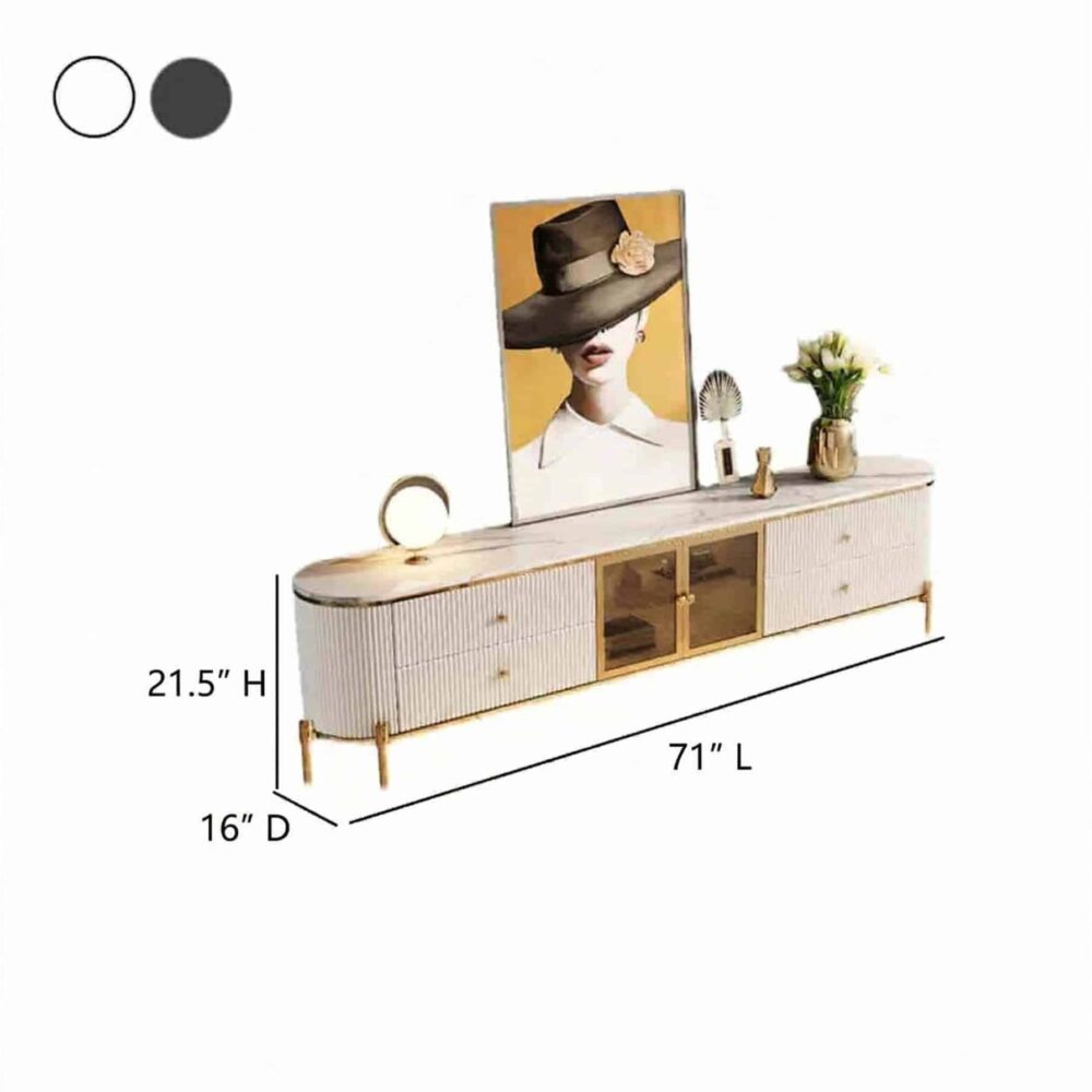 Glam Grey Stone Cabinet Shelves Drawers TV Stand - dimensions - 相册图 #8 Glam Grey Stone Cabinet Shelves Drawers TV Stand 相册图 #8 dimensions