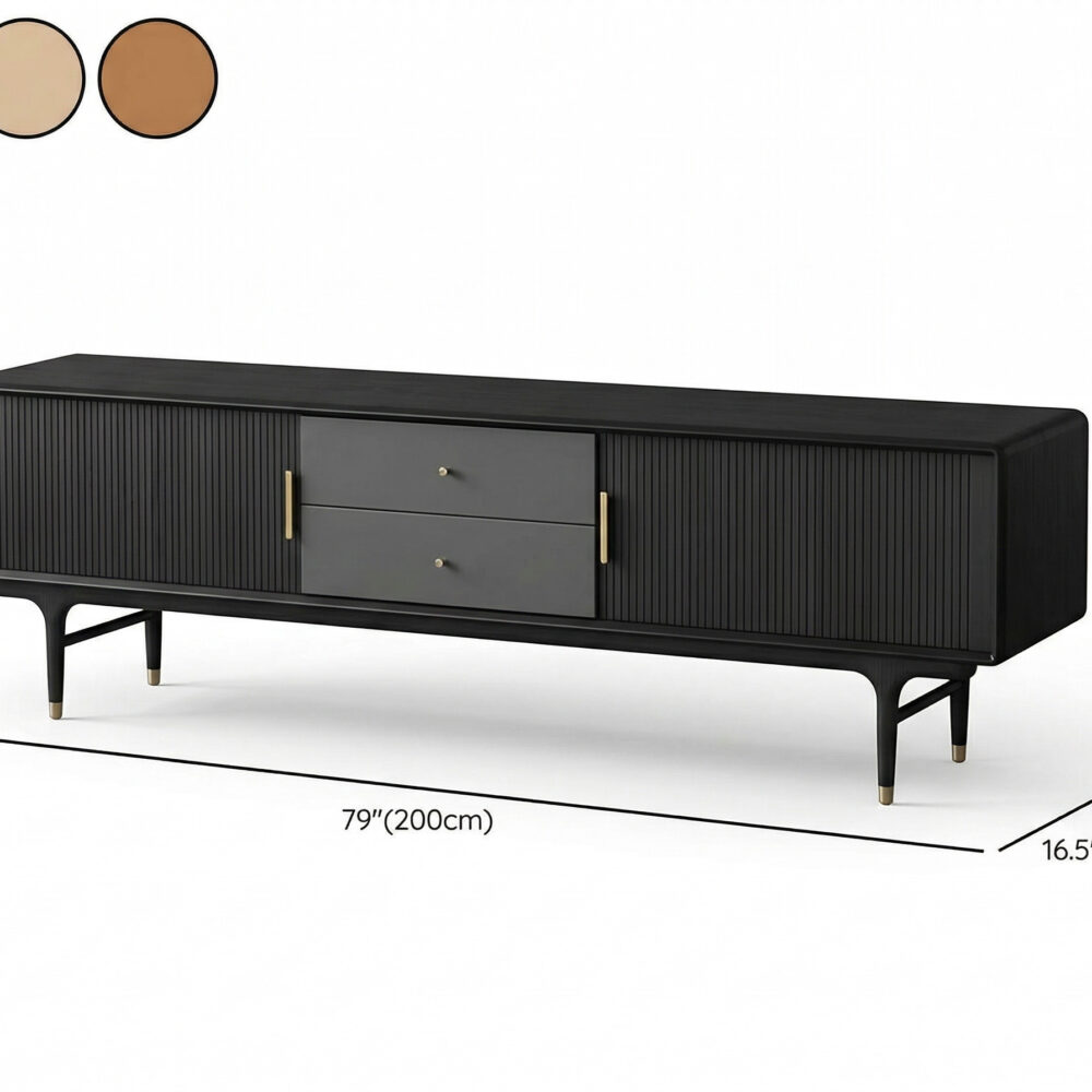 Industrial Oak Wood Enclosed Storage Long TV Stand - resized - 相册图 #12 Industrial Oak Wood Enclosed Storage Long TV Stand 相册图 #12 resized