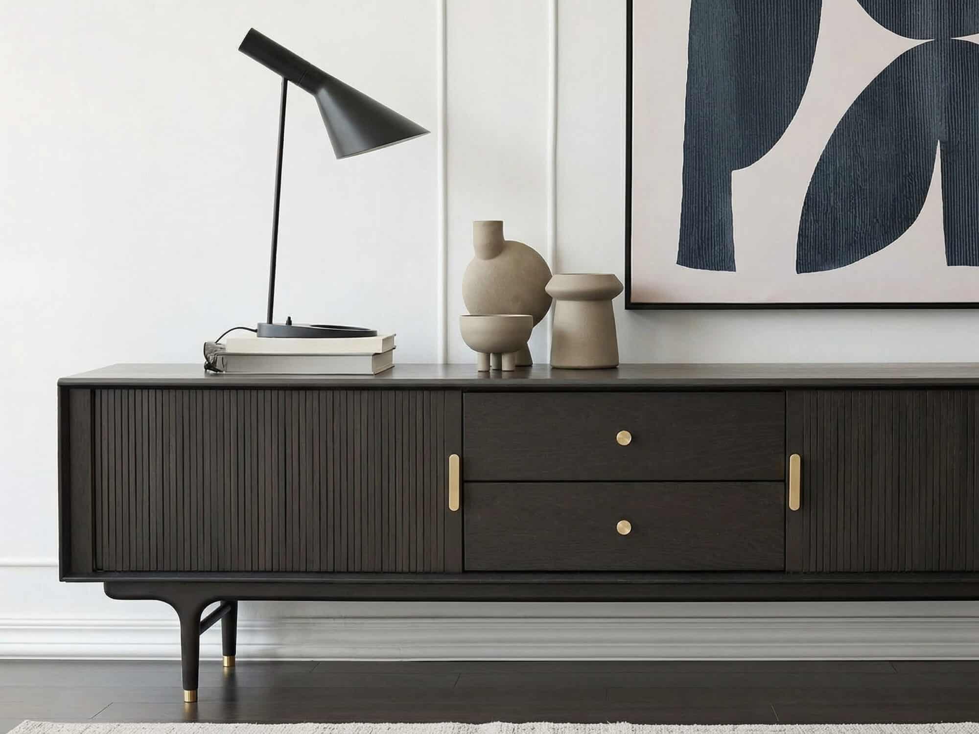 Industrial Oak Wood Enclosed Storage Long TV Stand - resized - 相册图 #6 Industrial Oak Wood Enclosed Storage Long TV Stand 相册图 #6 resized