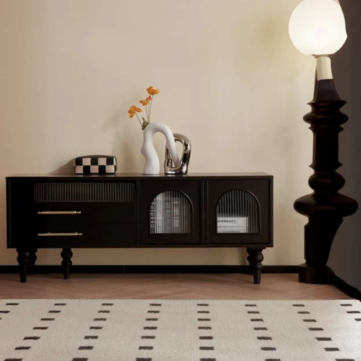 mid-century-modern-black-tv-stand-with-cabinet-glass-doors-10 Mid Century Modern Black Tv Stand With Cabinet Glass Doors 10