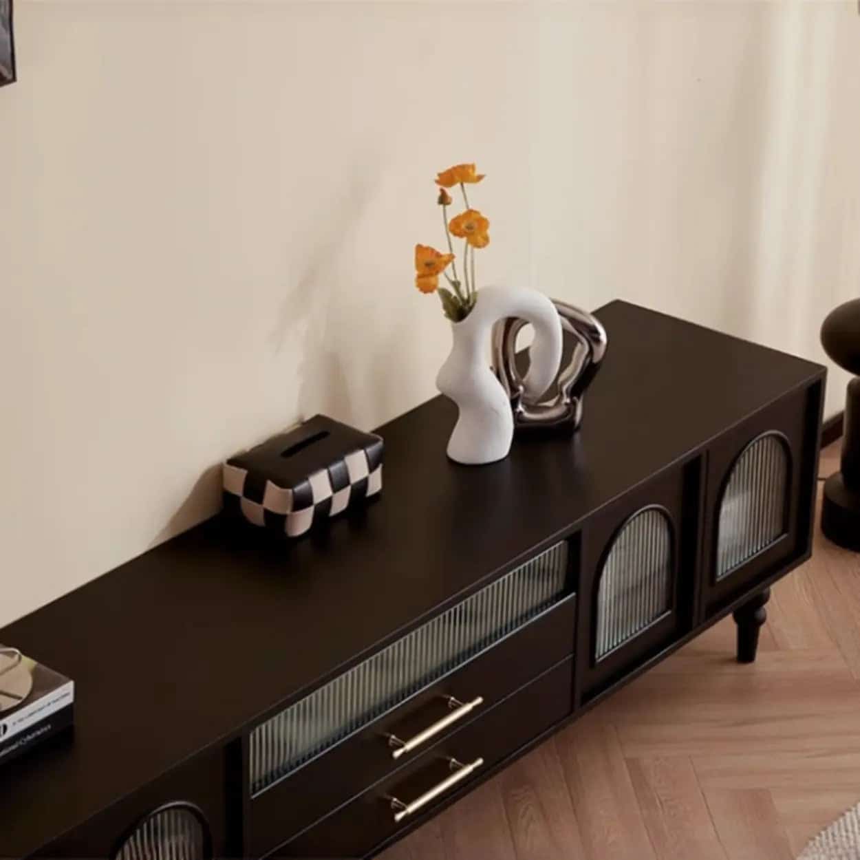 mid-century-modern-black-tv-stand-with-cabinet-glass-doors-12 Mid Century Modern Black Tv Stand With Cabinet Glass Doors 12