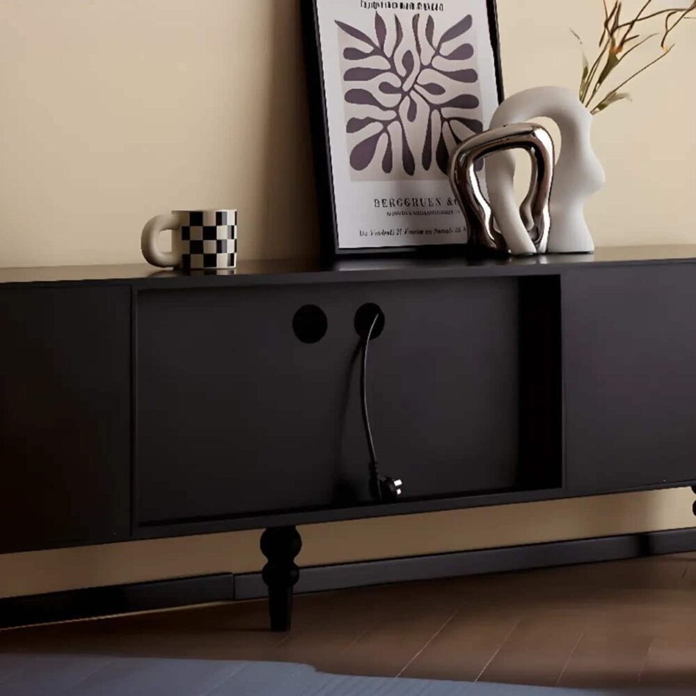 mid-century-modern-black-tv-stand-with-cabinet-glass-doors-14 Mid Century Modern Black Tv Stand With Cabinet Glass Doors 14